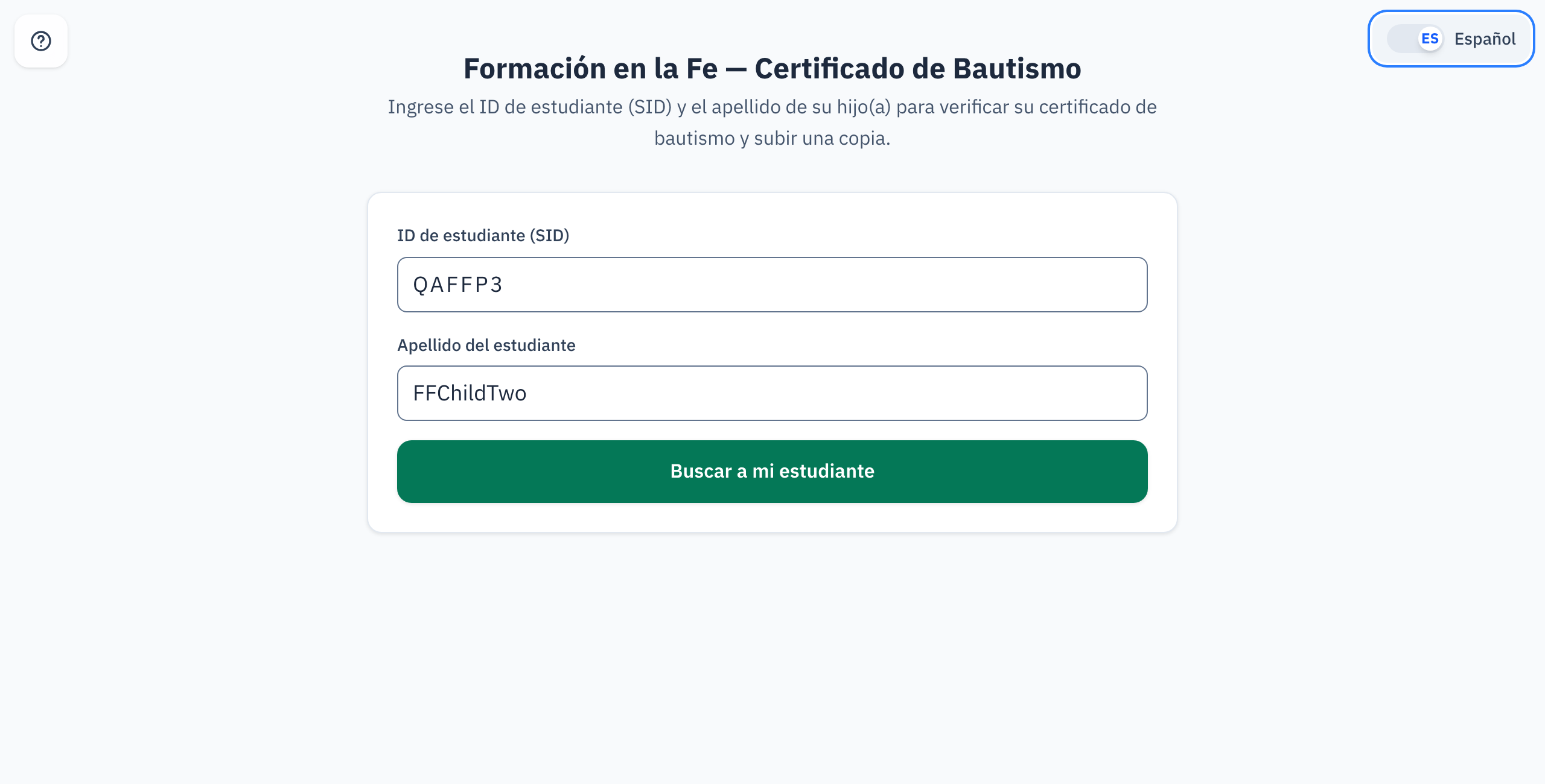 The status card for QA FFChildTwo, showing "Invalid — new copy needed", a completed security check, and the Upload a new certificate button.